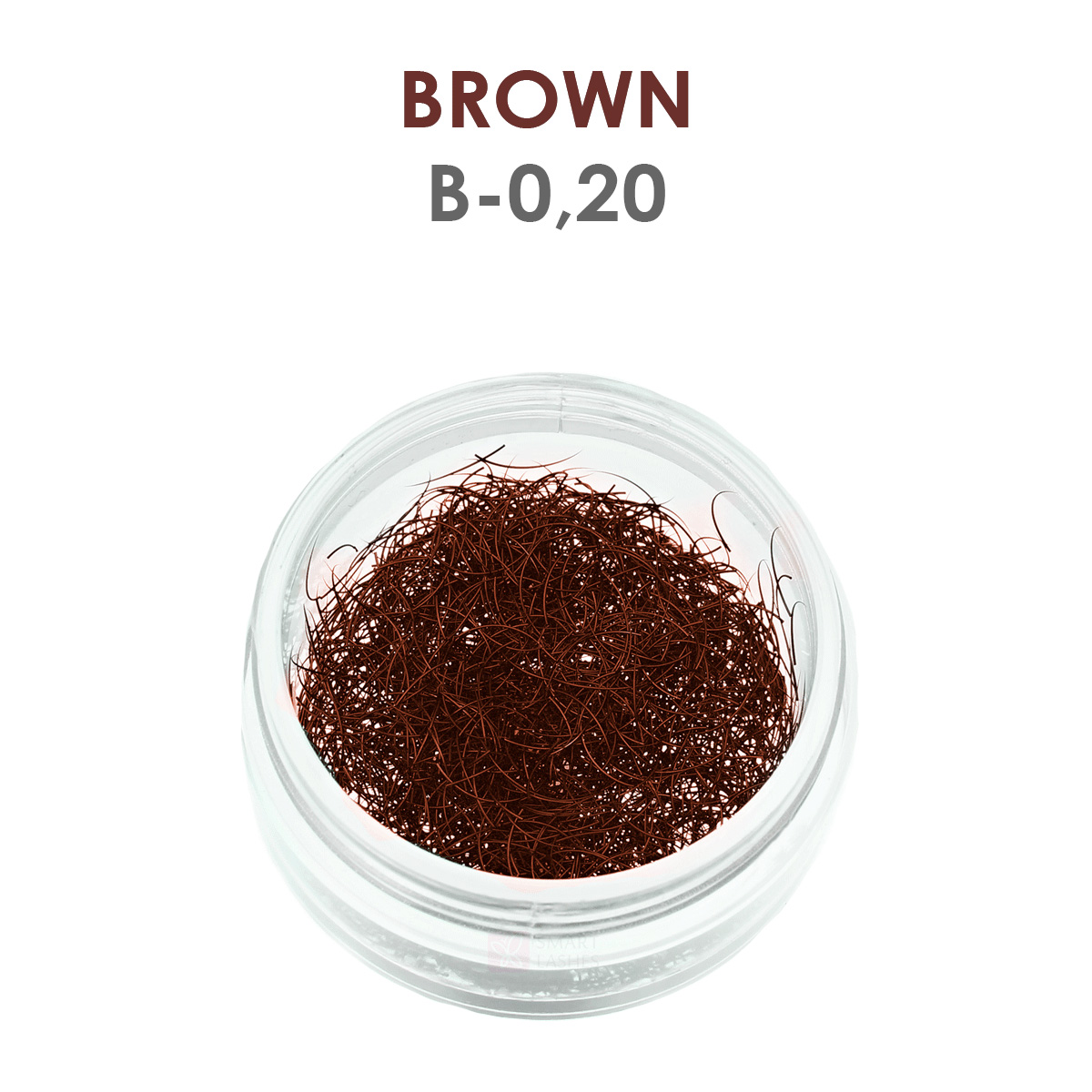 Rzęsy brązowe - 1g - B - 0.20 mm