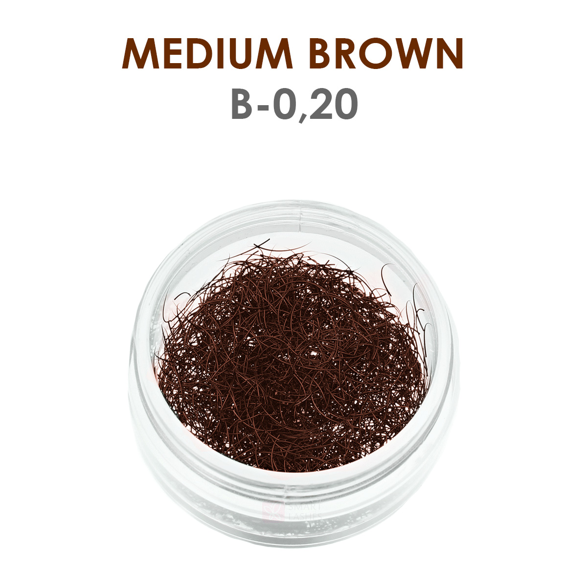 Rzęsy średnio brązowe - 1g - B - 0.20 mm