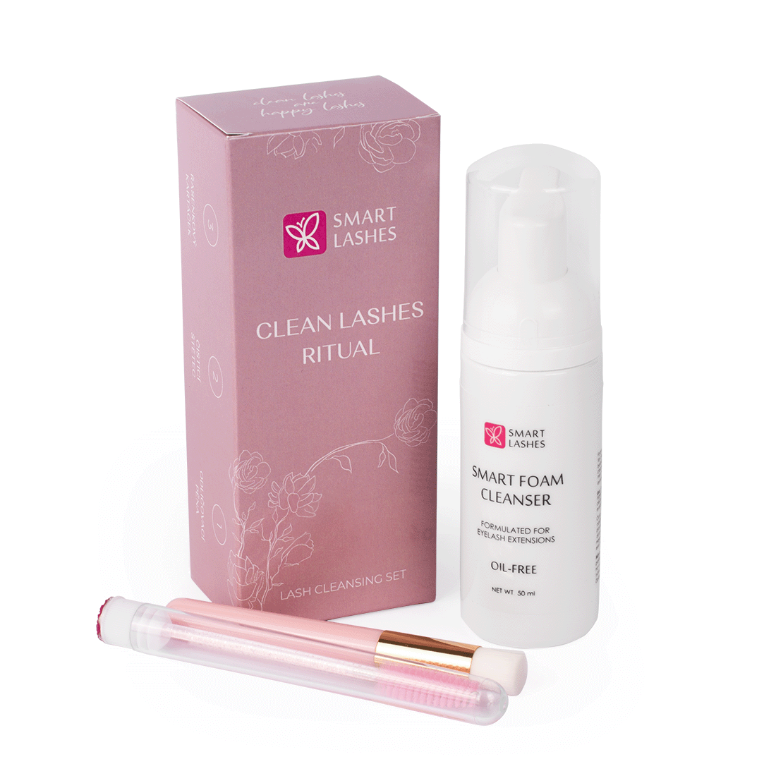 Clean Lashes Ritual - zestaw do przedłużania rzęs | Smart Lashes